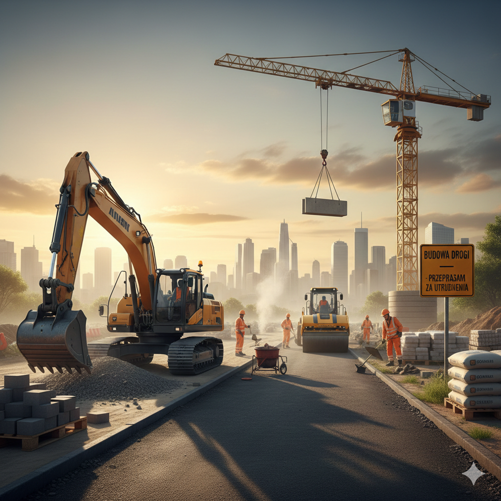 Prace drogowe i ciężki sprzęt